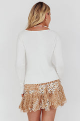 Robyn Flounce Mini Skirt Paisley Multi