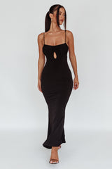 Marcella Keyhole Bust Maxi Dress Black
