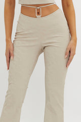 She's A Gemini Faux Leather Pants Dove