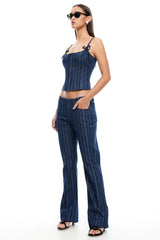 LIONESS Charismatic Denim Corset Navy
