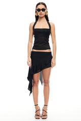 LIONESS Palisades Halter Top Onyx