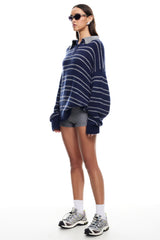 LIONESS Rising Sun Jersey Sweater Navy