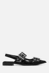 THERAPY Matilda Pointed Flat Black Patent