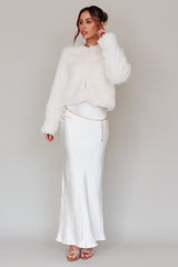 London Day Faux Fur Jacket Cream