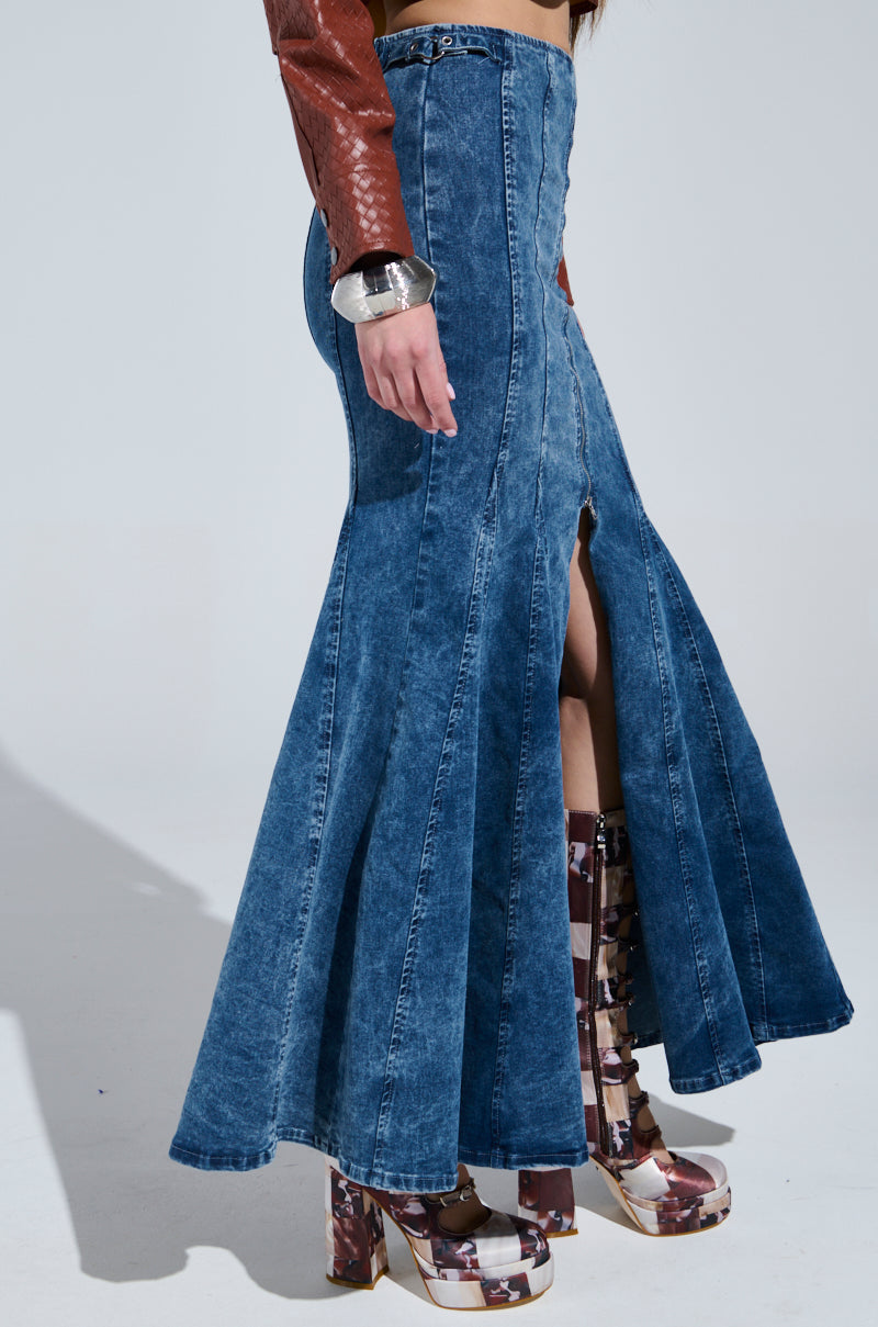 PAINTED LADY MAXI SKIRT WITH BUILT IN SHORT