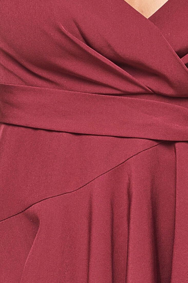 Miah Tied Waist Dress Plum