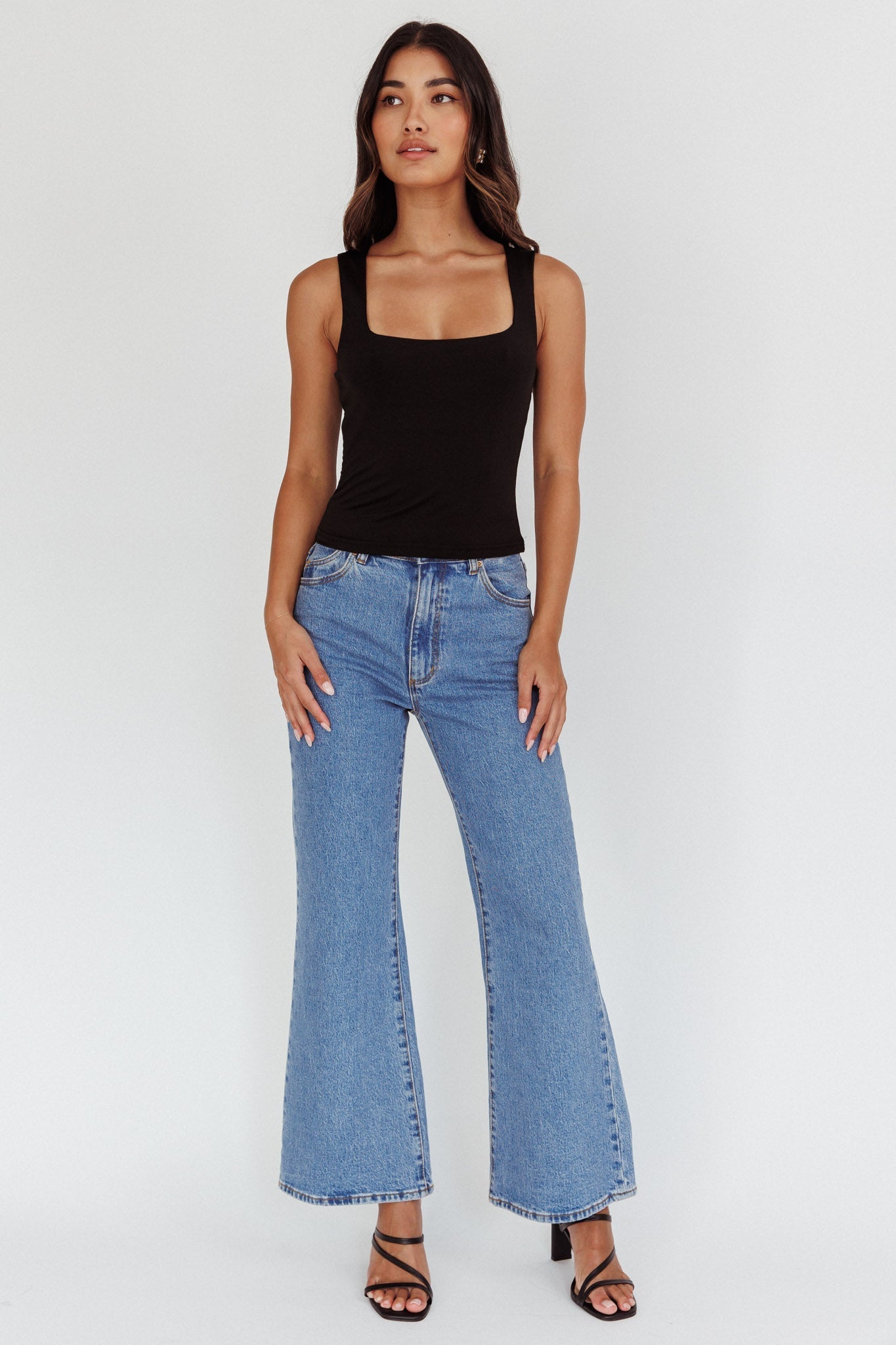 Tabatha U-Neckline Top Black