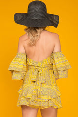 Emory Floral Print Top Yellow