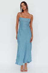Linka Diamante Strap Maxi Dress Steel
