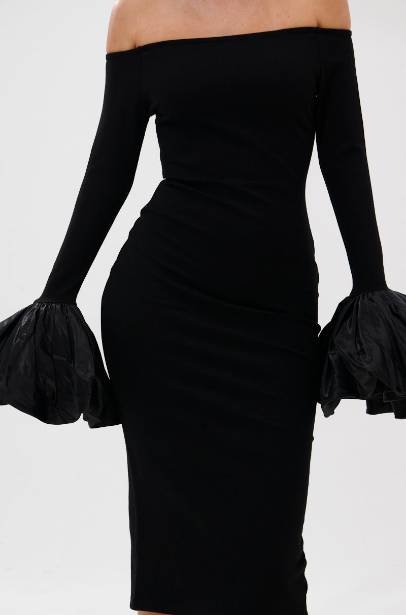 CLASS WITH A LITTLE BIT OF SASS MIDI DRESS