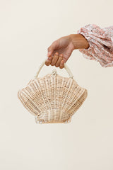 Sophie Woven Shell Purse Natural