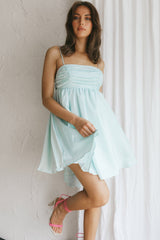 Zhen Bow Tie Back Mini Dress Mint