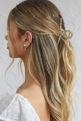 Mia Rhinestone Twist Hair Clip Gold