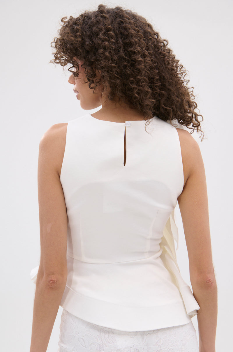 JULIETTE EXAGERATD RUFFLE BLOUSE