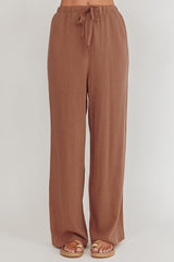 Eniola Drawstring Pants Chocolate