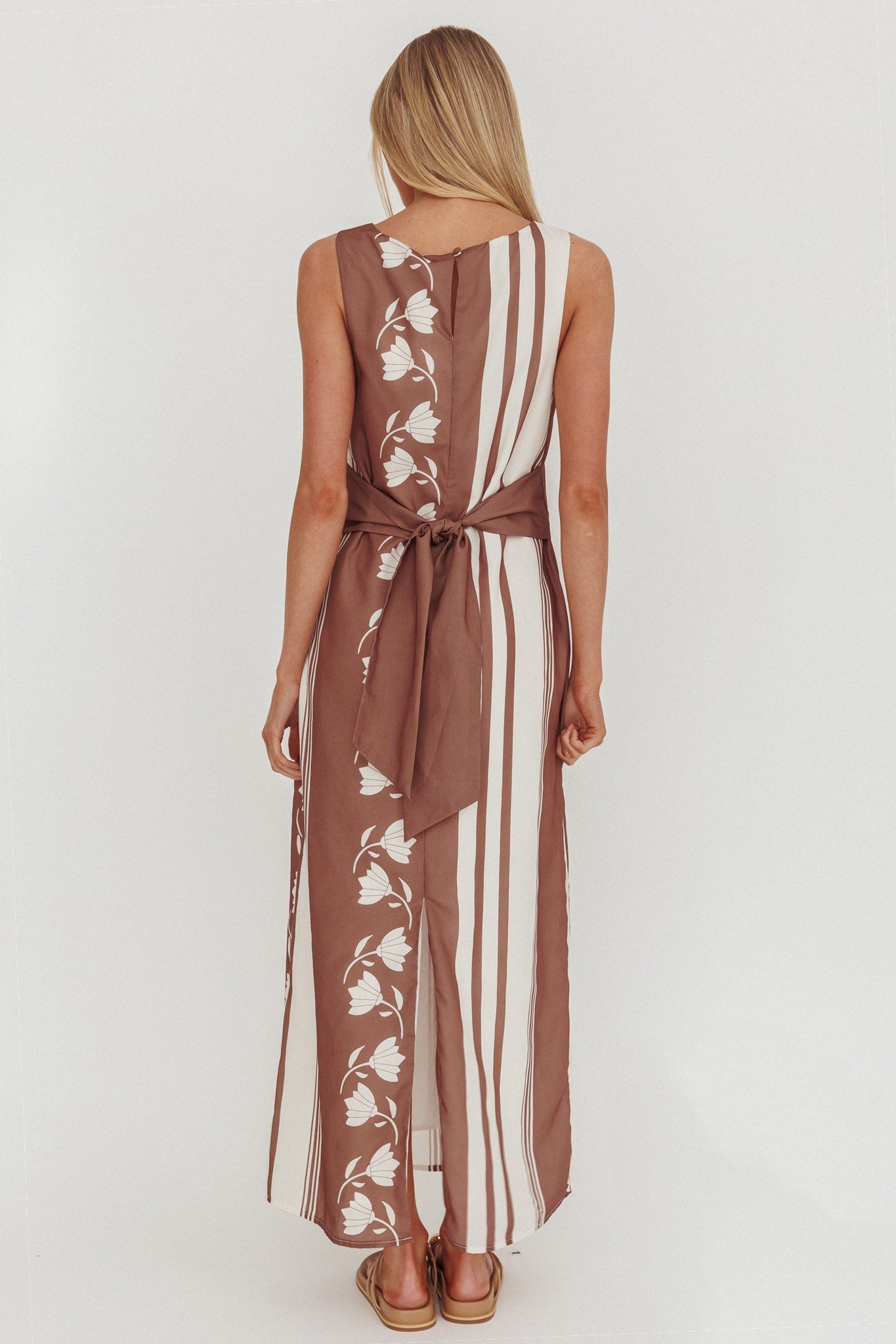 Dayla Sleeveless Waist Tie Maxi Dress Palma
