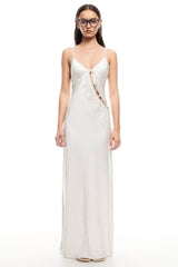 LIONESS About A Girl Maxi Dress Porcelain Polka