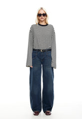 LIONESS Bloom Long Sleeve Onyx Stripe