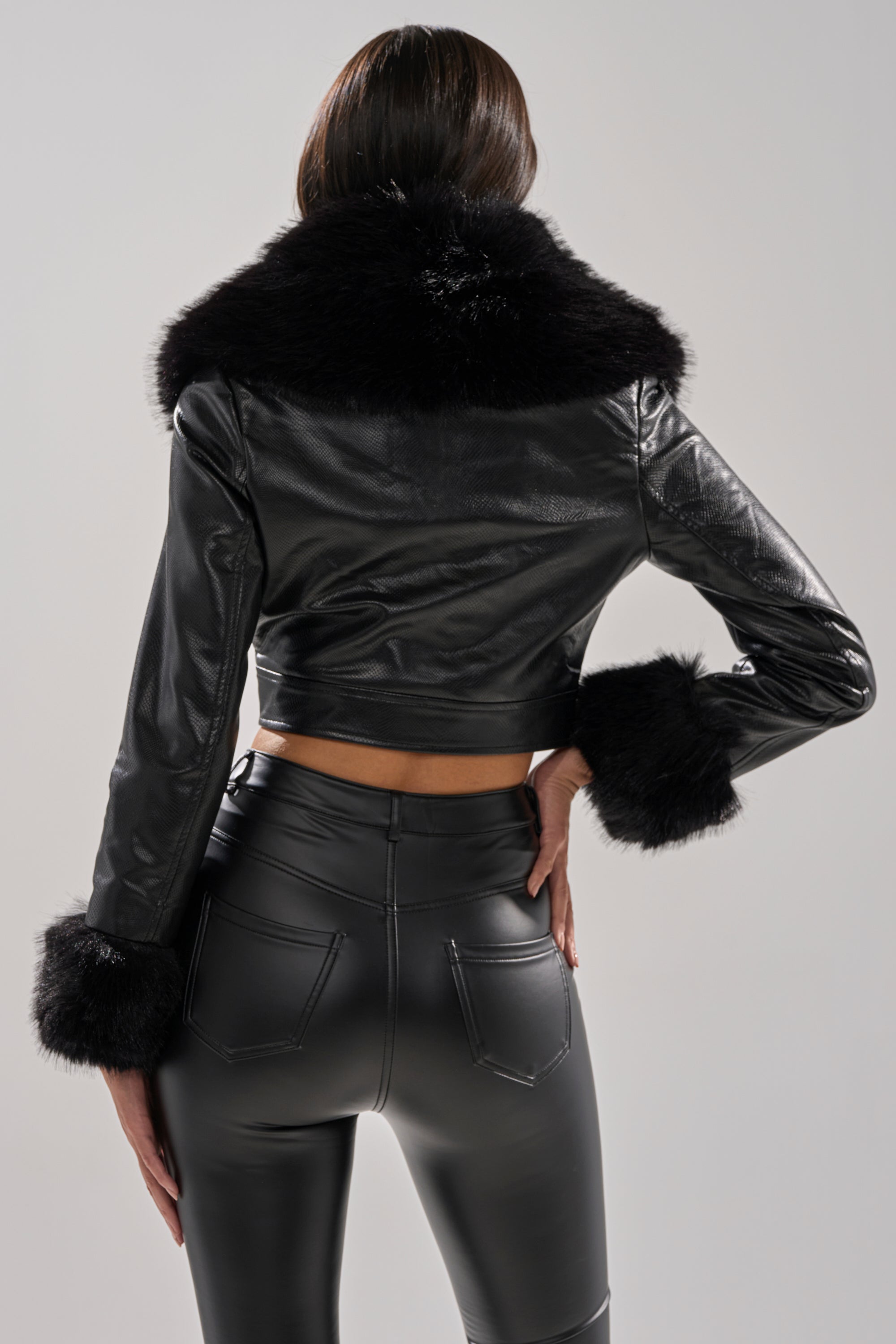 GISELE CROP MOTO BLAZER