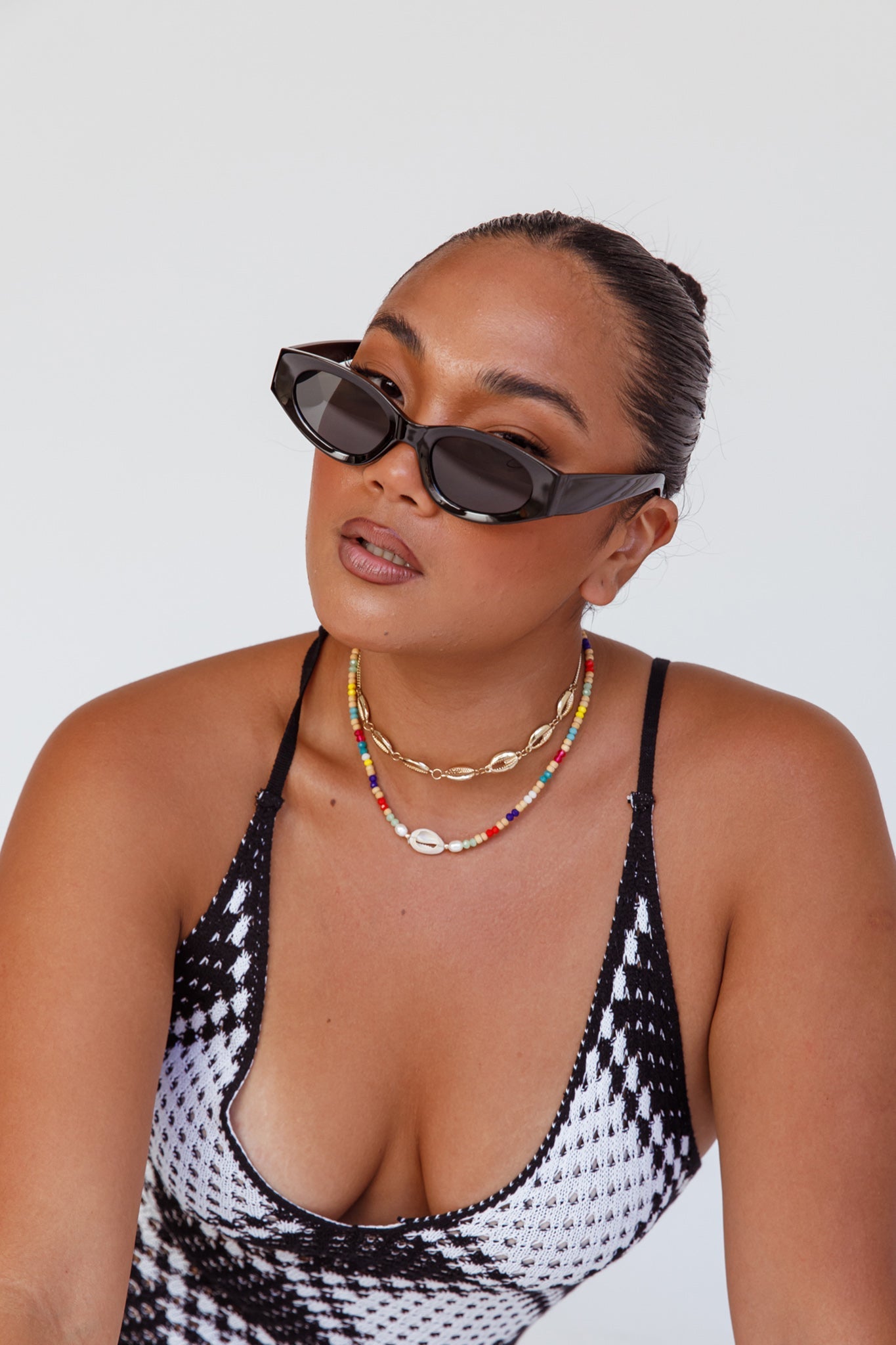 Janis Cat-eye Acetate Sunglasses Black