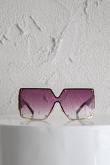 Fiery Square Frame Sunglasses Red