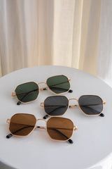 Sahara Aviator Sunglasses Dark Green