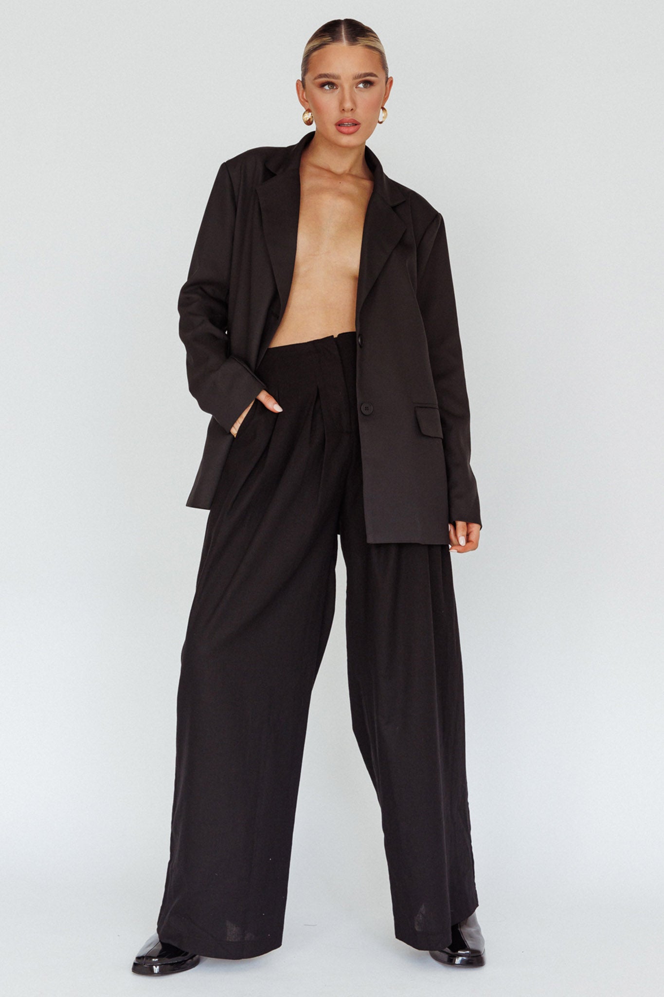 Sloan Side Pocket Trouser Pants Black