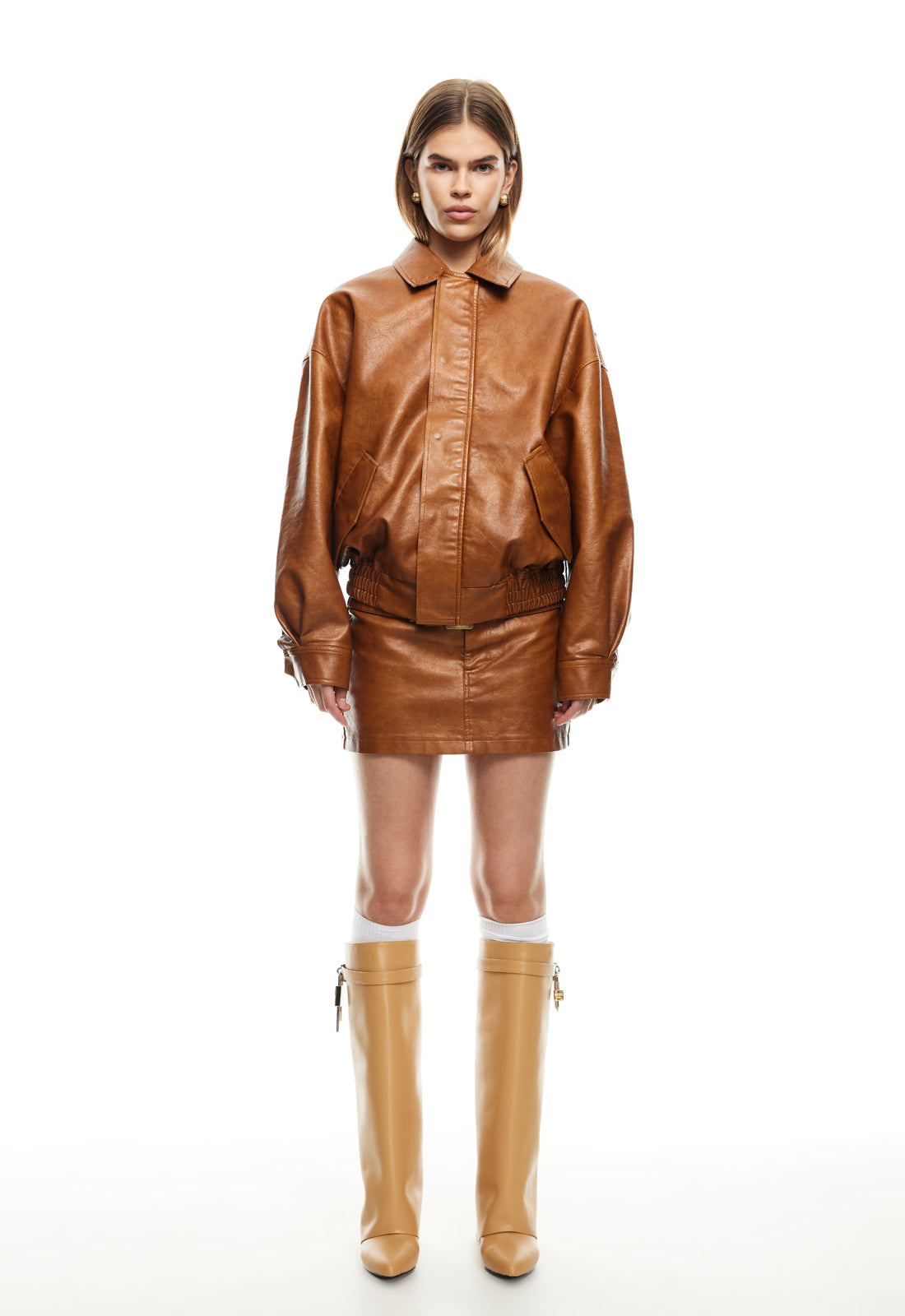 LIONESS Kenny Bomber Jacket Tan