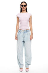 LIONESS Uno Tie Top Blush