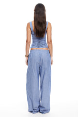 LIONESS Cobain Pants Navy Stripe