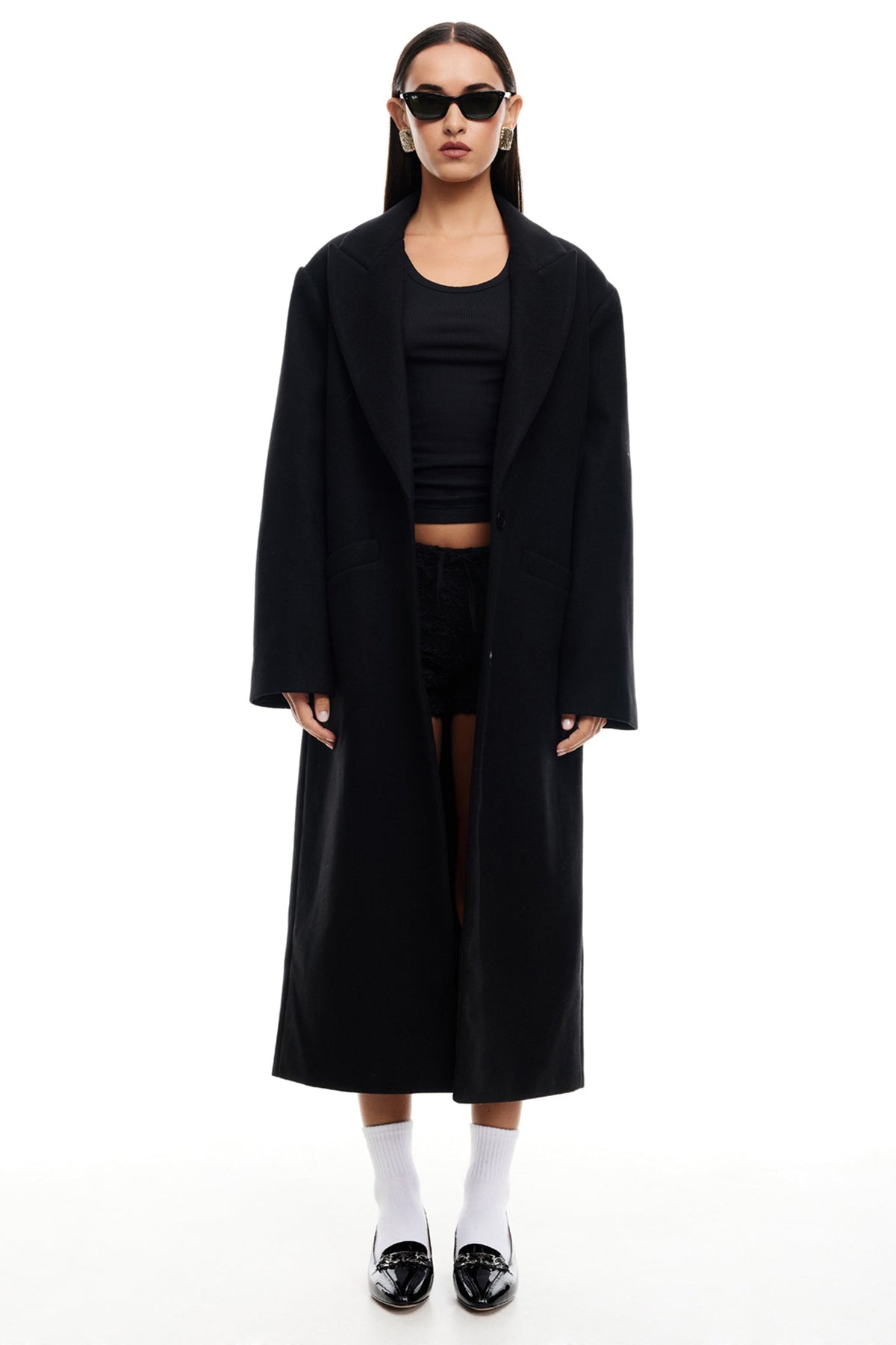 LIONESS Olsen Coat Onyx