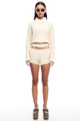 LIONESS Reborn Mini Shorts Cream