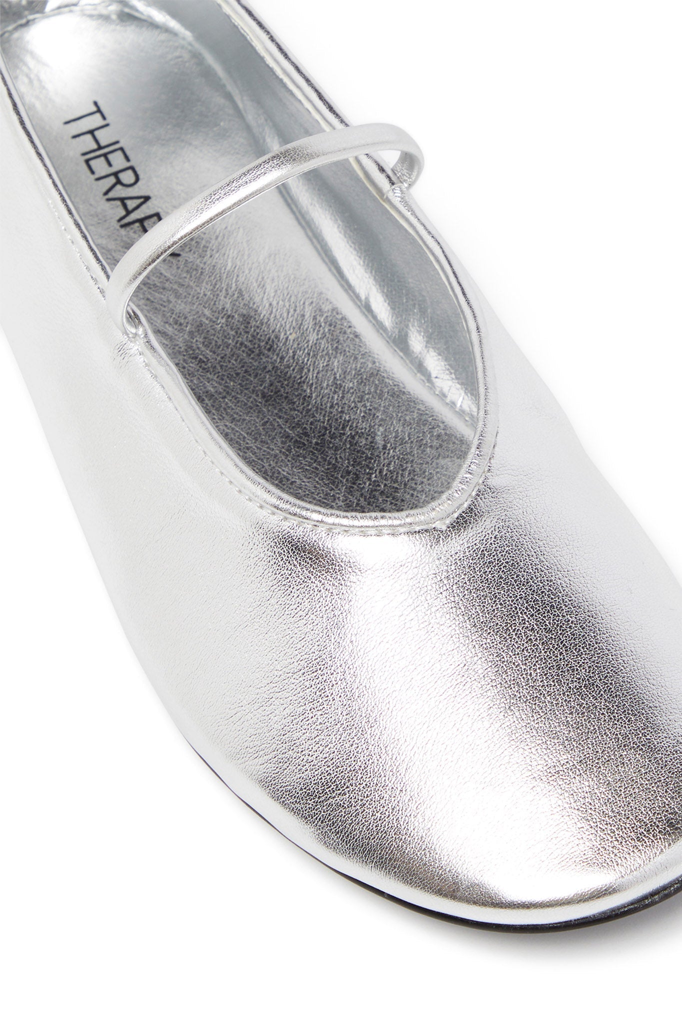 THERAPY Moncherri Ballet Flat Silver Smooth