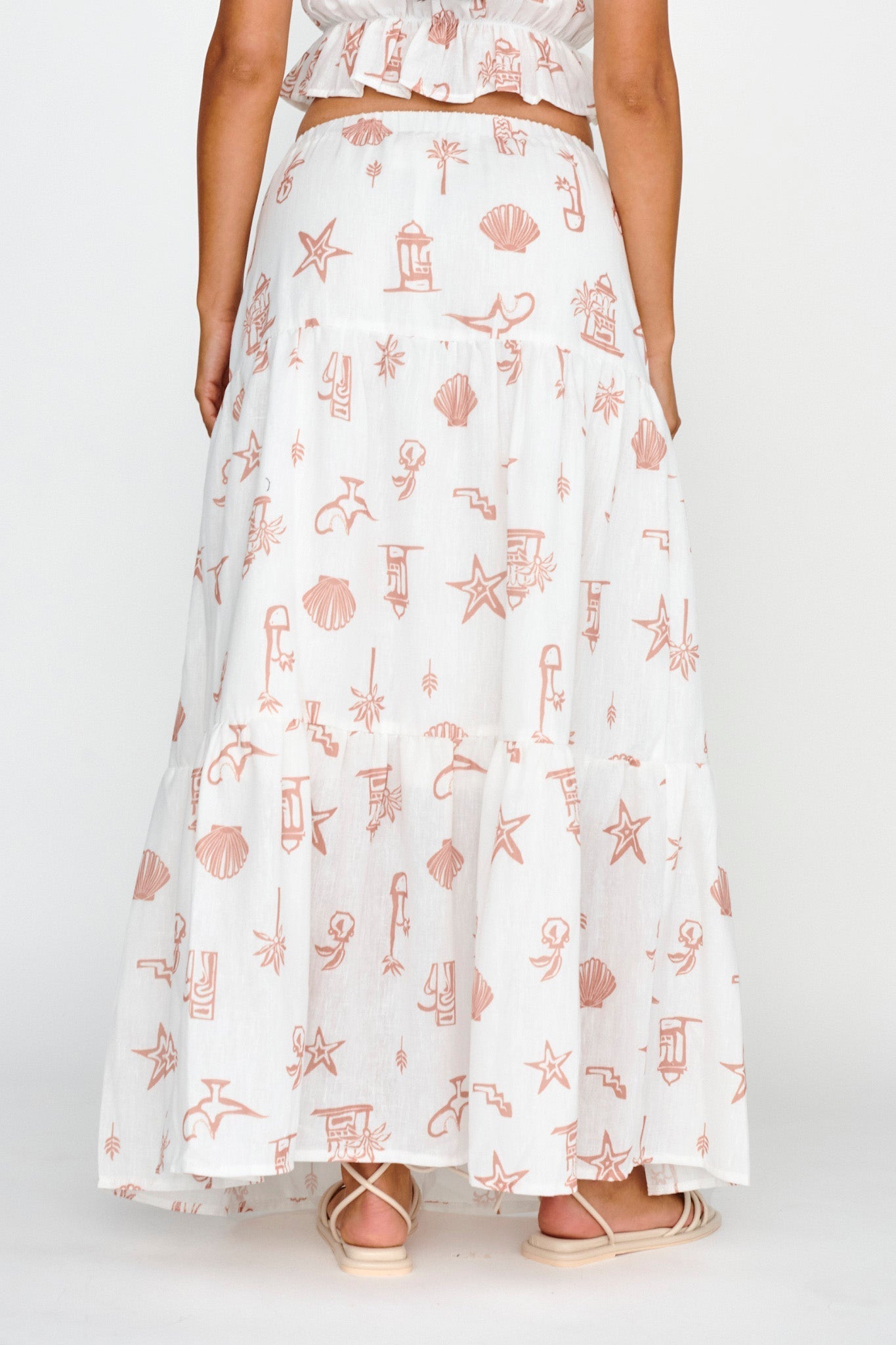 South Bay Maxi Skirt Print Mocha