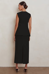 Sweet Treat Column Maxi Skirt Black