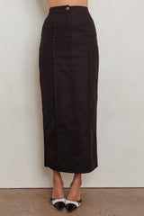 Sweet Treat Column Maxi Skirt Black