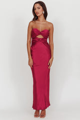 Good Impression Double Twist Maxi Dress Plum