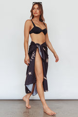 Sunshine Coast Multi-Way Scarf Sun Moon Black