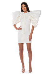 ANNIKA STATEMENT SLEEVE MINI DRESS