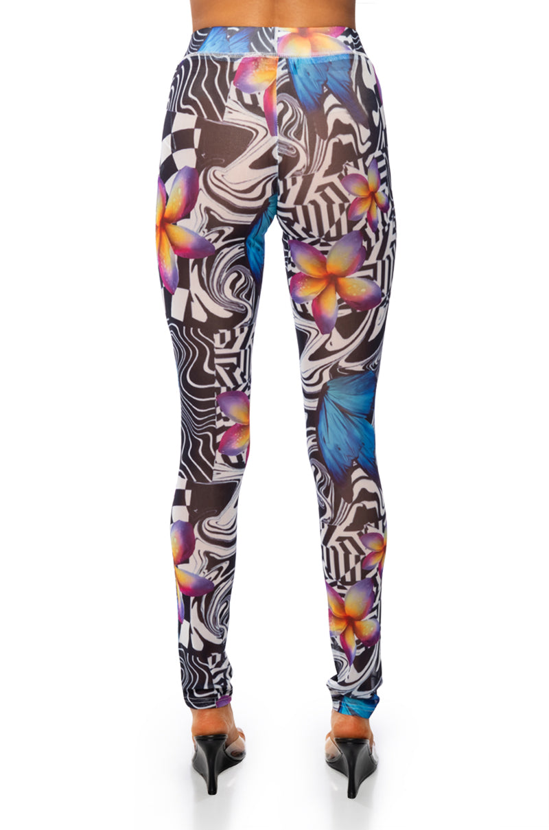 BUTTERFLY TEARS MESH LEGGING