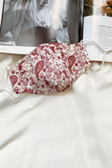 Frankie Mask Paisley Print Red