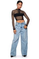 READY FOR THE NIGHT FITTED LONG SLEEVE TOP